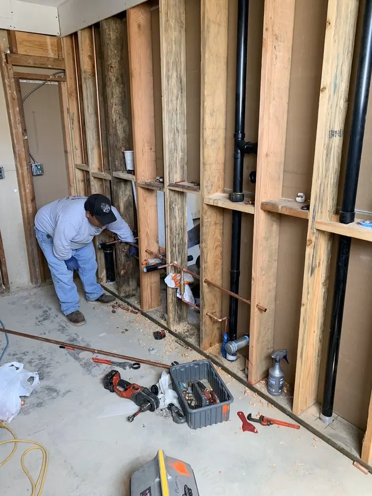 Commercial rough-in plumbing for Gas Line Repair in Fairview
